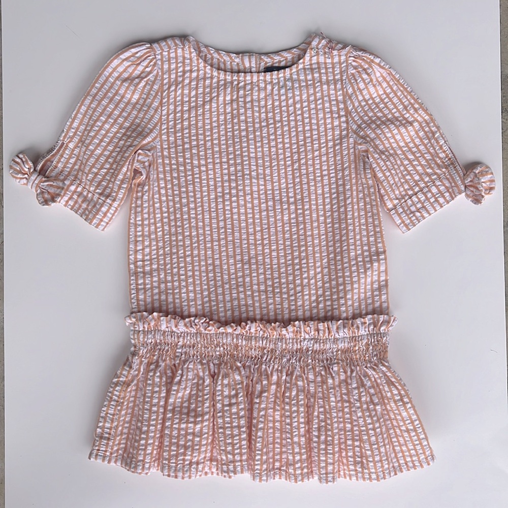 Orange Seersucker Tunic